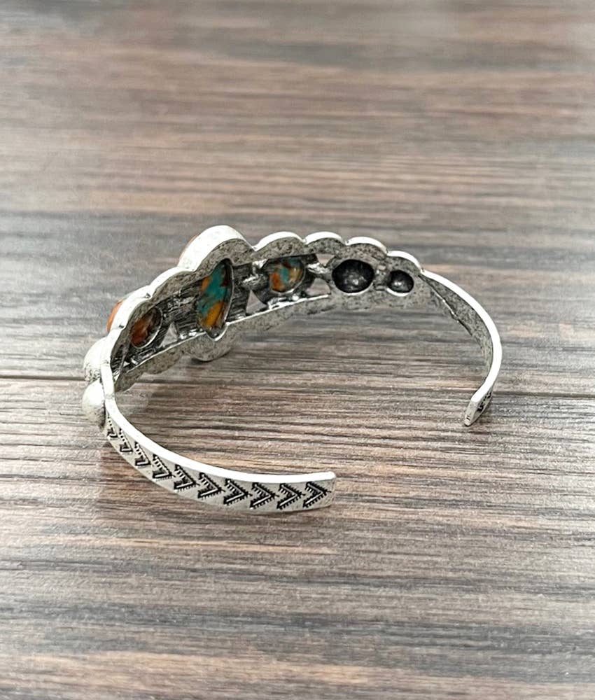 Western Gemstone Cuff Bracelet