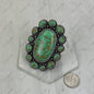 Green Turquoise Stone Oval Ring