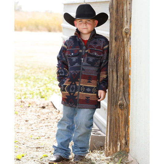 Boy's Cinch Aztec Knit Sweater Jacket