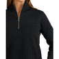 Women's Cinch 1/4 Zip Cable Knit Pullover - Black