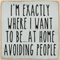 'Avoiding People' Sign