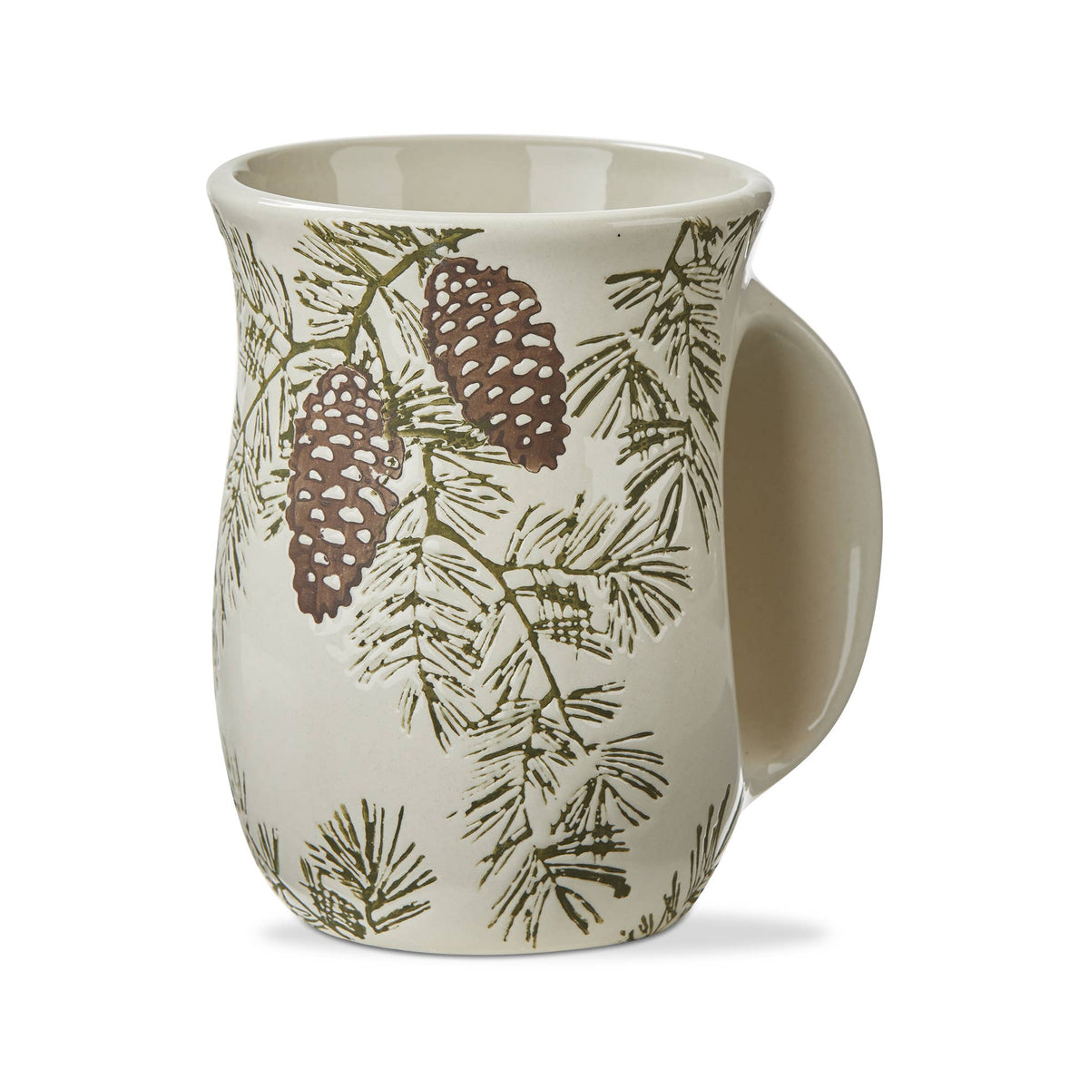Pine Cone Handwarmer Mug Multi Stoneware Christmas