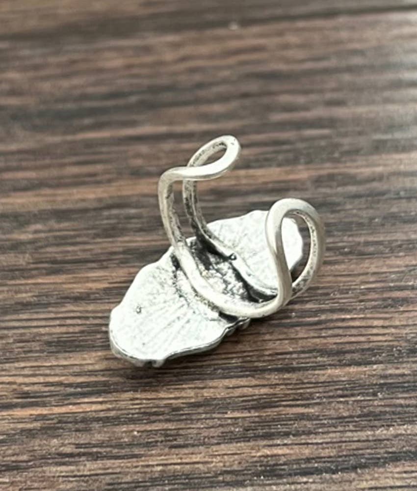 Western Oval Gemstone Adjustable Ring