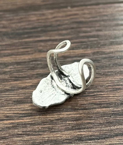 Western Oval Gemstone Adjustable Ring
