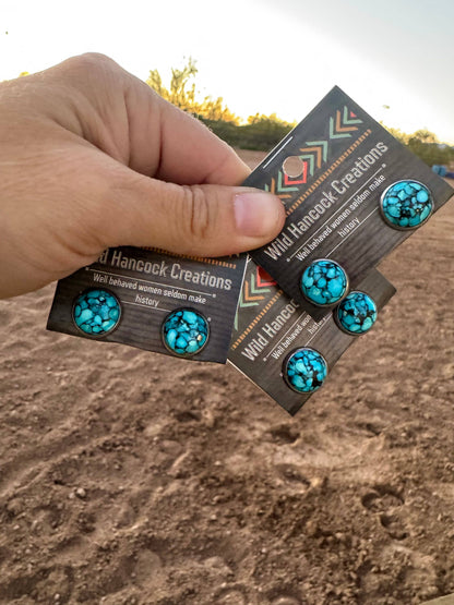 Real Turquoise Earrings/Turquoise Stud Earrings/Western