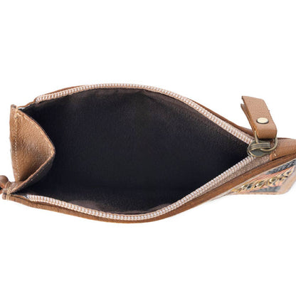 Western Card Holder in Light Brown