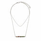 Layered Multicolor Bead Bar Necklace