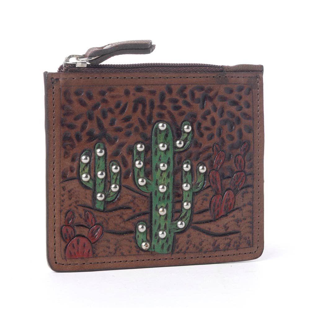 Hand Tooled Leather Credit Card Holder