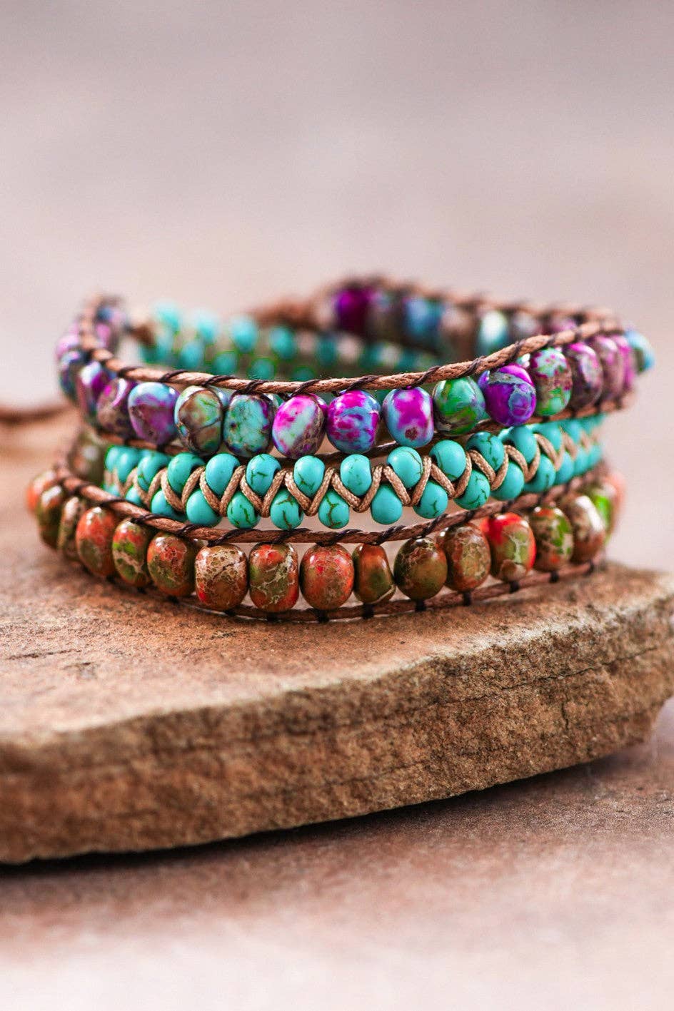 Leather Cord Wrap Bracelet