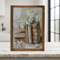Florals Book Stack Framed Print