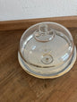 Classic Round Glass Cake Dome with Silver Riser