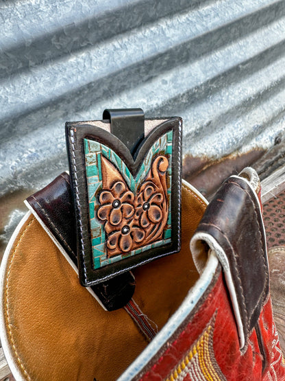 Leather Boot Wallet Cowgirl Rodeo Western Cowboy