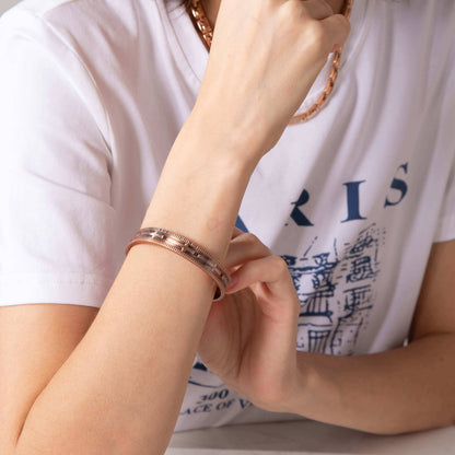 Cross Copper Bracelet with Magnets