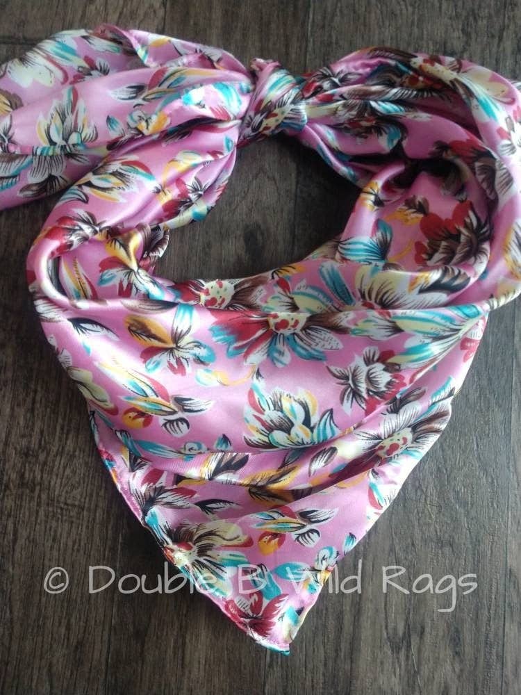 Wild Rag - Wild Daisy PINK Cowboy Western Neck Scarf Bandanna by Double B Wild Rags
