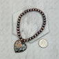Copper Navajo with Western Heart Bracelet