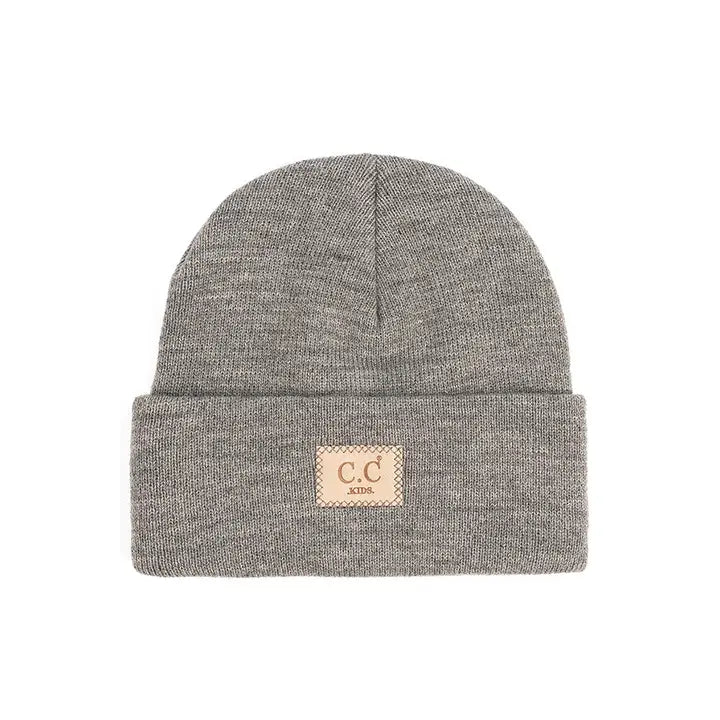 C.C. Kids Classic Rib Patch Beanie