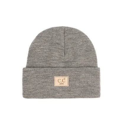 C.C. Kids Classic Rib Patch Beanie