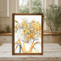 Yellow Florals Bicycle Framed Print