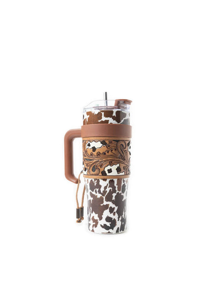 Tumbler In Brown and White