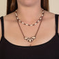 Copper and Ivory Layered Squash Blossom Necklace