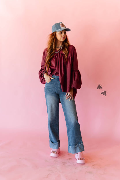 Women's 2FlyCo The Brazos Top - Wine