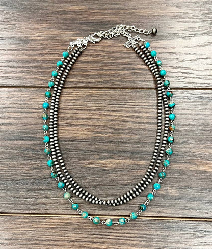 Western Gemstone 3-strand Necklace