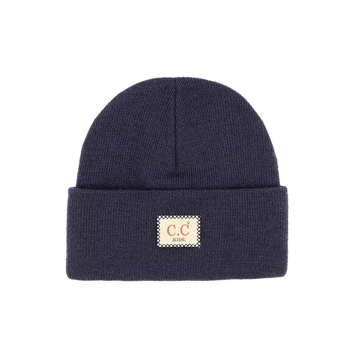 C.C. Kids Classic Rib Patch Beanie