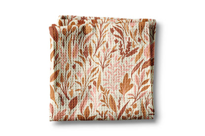 Fall Boho Floral Kitchen Waffle Towel
