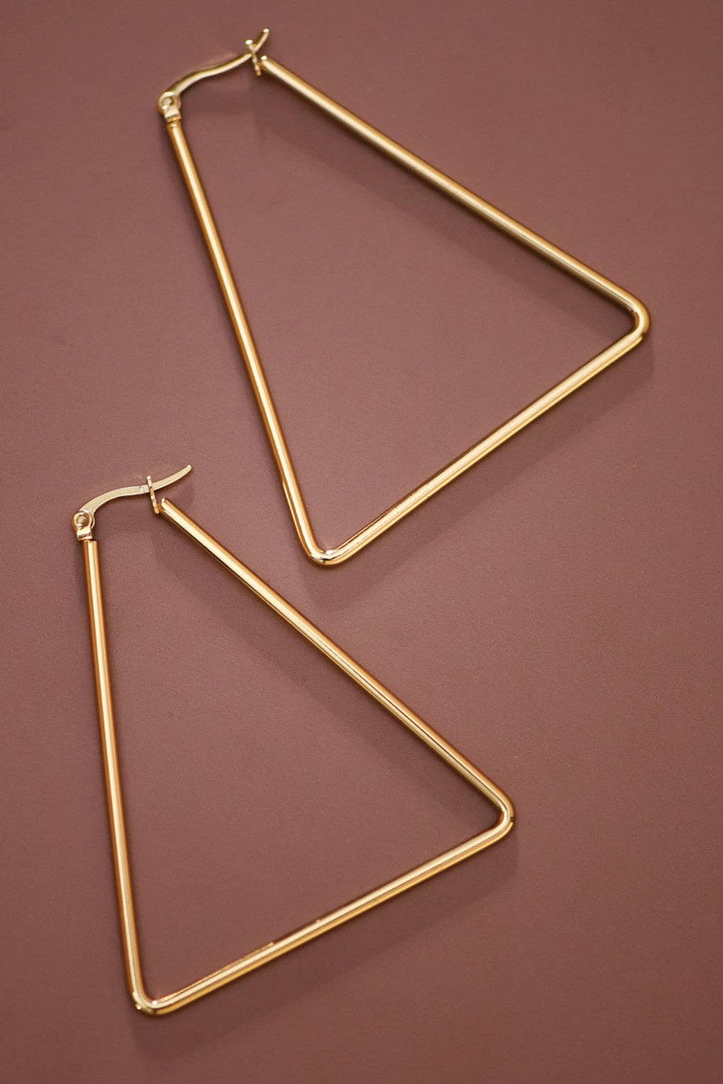 18K Gold Plated Stainless Steel Hoop Earrings