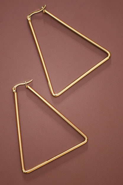 18K Gold Plated Stainless Steel Hoop Earrings