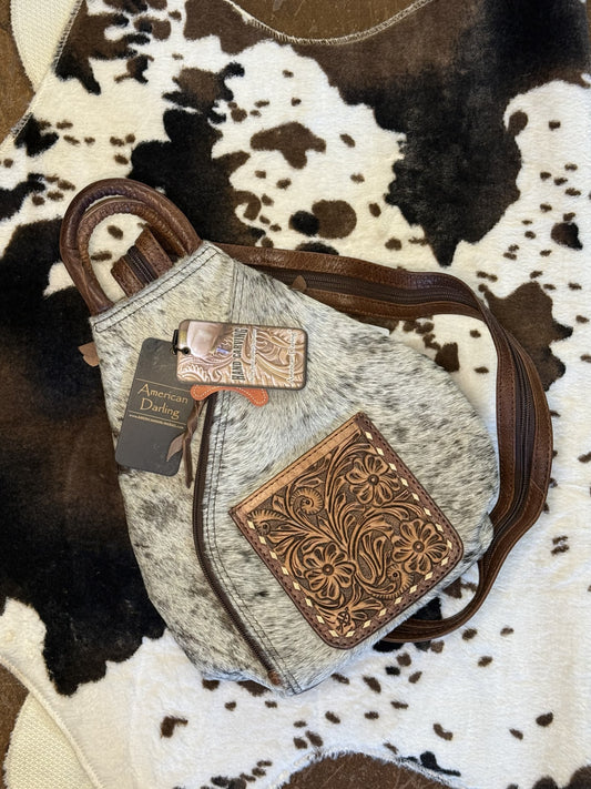 American Darling Hair-On Western Leather Backpack - Clara