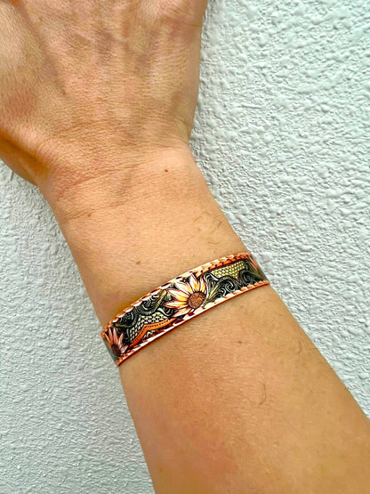 Native Sunflowers Narrow Bracelet