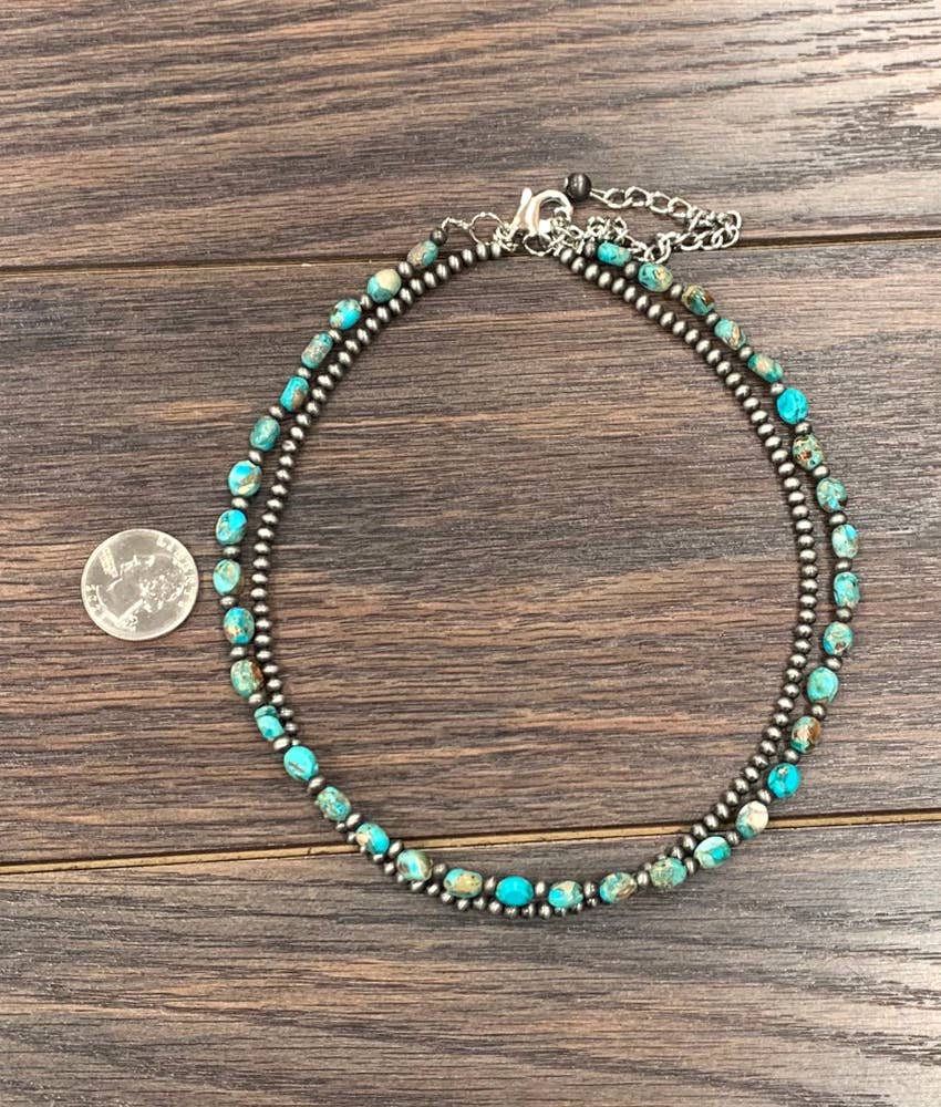 Oval Gemstone 2-Strand Necklace
