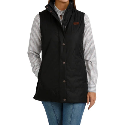 Women's Cinch Quilted Barn Coat Vest - Black