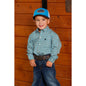 Boy's Cinch Toddler/Boy Blue Diamond Print Long Sleeve Western Shirt