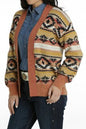 WOMEN'S CRUEL Denim SWEATER KNIT SOUTHWEST CARDIGAN