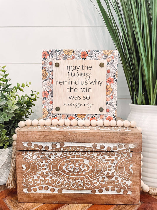 Wildflower Quote Wood Sign