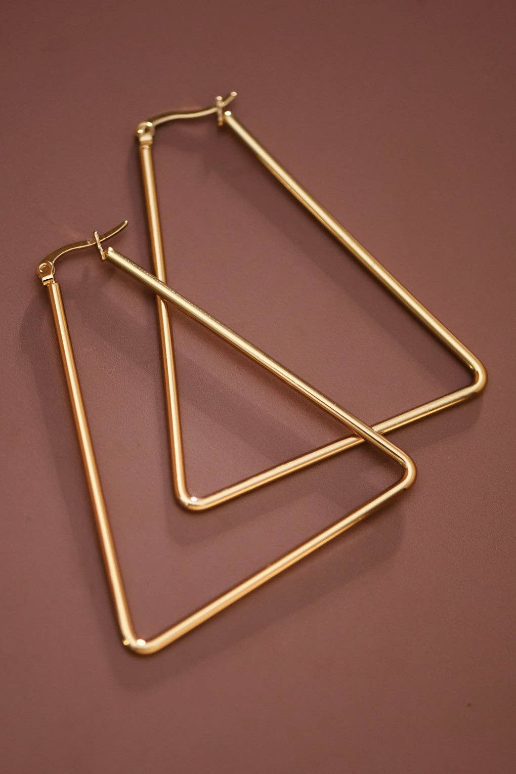 18K Gold Plated Stainless Steel Hoop Earrings
