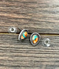Drop Gemstone Stud Earrings