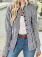 Women's Cable Cardigan - Gray