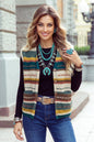 Women's Multicolor Knit Sweater Vest