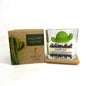 Hand With A Heart Cactus flower & Jade Soy Wax Candle