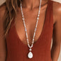 Stone Beaded Long Necklace