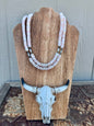 Western Pink Conch Necklace/Navajo Pearl Necklace/Boho
