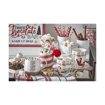 Oh What Fun! Mug Red Stoneware Christmas