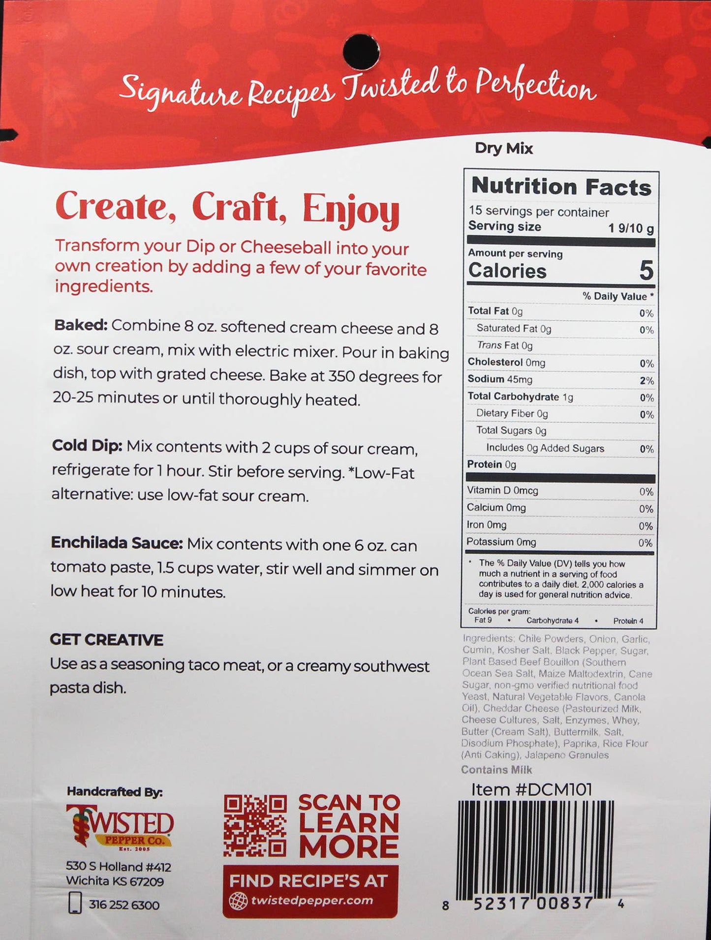 Texas Enchilada Dip Mix