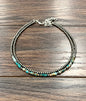2 Strand Cylindrical Gemstone Necklace