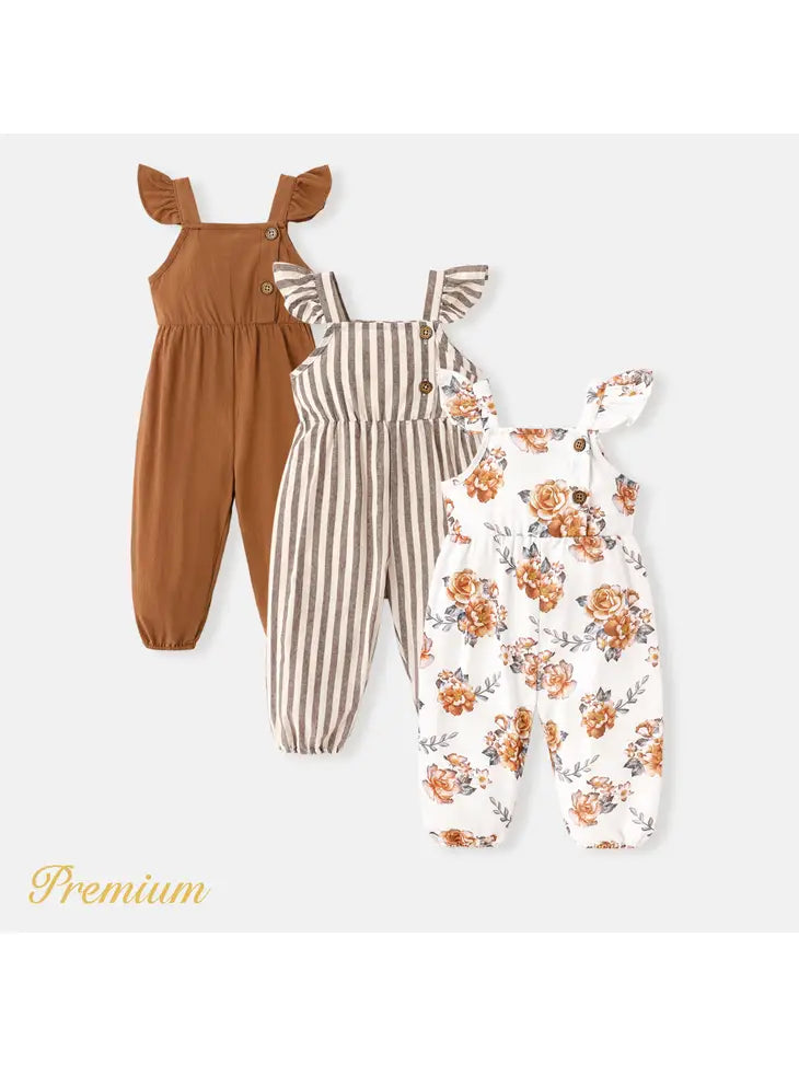 Baby Girl 100% Cotton overalls