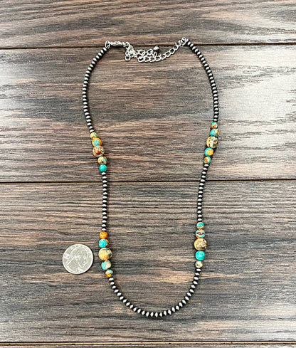 Clustered Navajo Gemstone Necklace