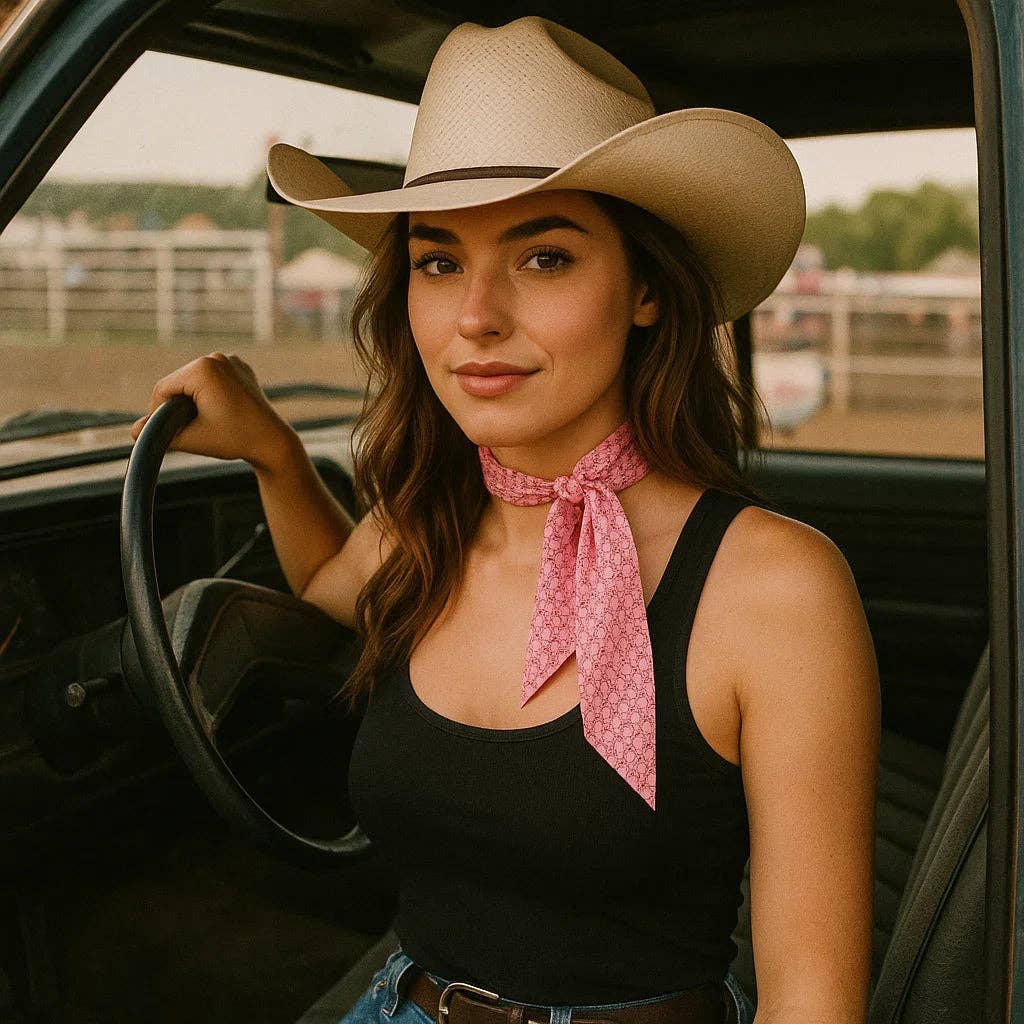 Pink Skinny Mini Wild Rag Scarf